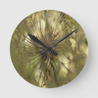 Reloj Redondo Mediano Hacer Un Arte De Cabeza De Semilla De Flor Silvest