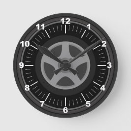 Reloj Redondo Mediano Hacia fuera ennegrecidos neumático y borde
