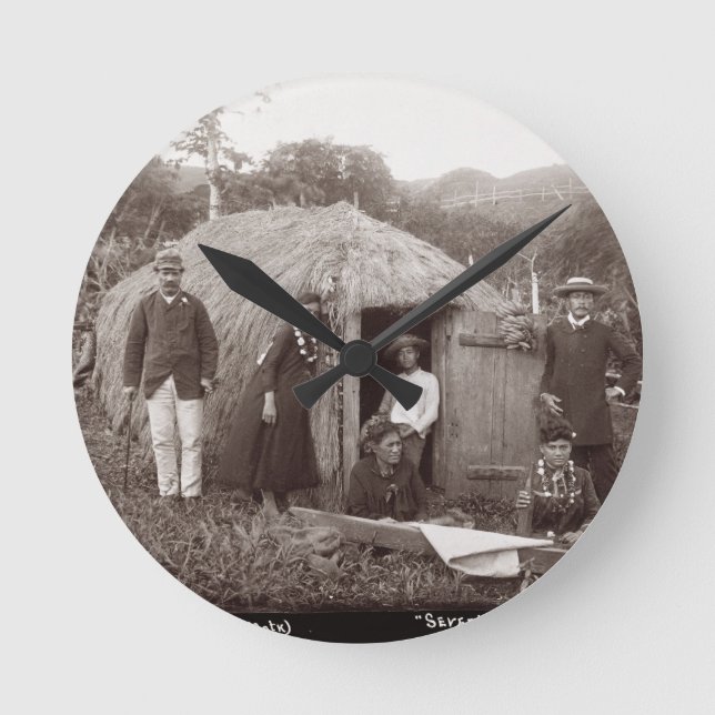 Reloj Redondo Mediano Haciendo Tappa, un paño nativo, c.1875 (foto de la (Anverso)