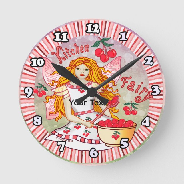 Reloj Redondo Mediano Hada de la Cocina (Anverso)