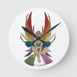 Reloj Redondo Mediano Hada Genderqueer