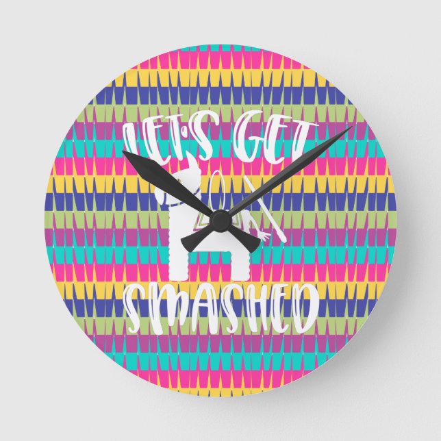 Reloj Redondo Mediano Hagamos que se rompa el gracioso pinata (Anverso)