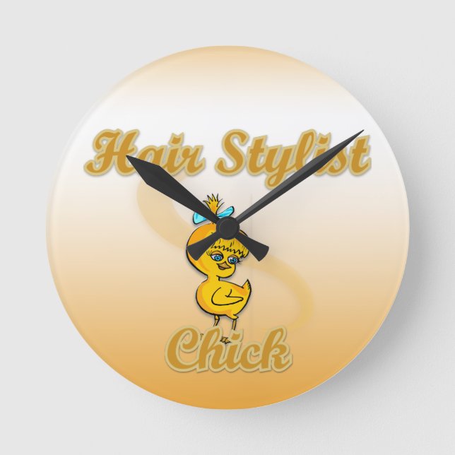 Reloj Redondo Mediano Hair Stylist Chick (Anverso)
