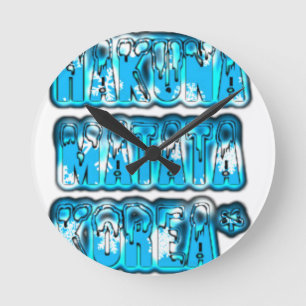 Reloj Redondo Mediano Hakuna Matata Corea del Sur Impresión/Arte Gráfico