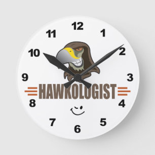 Reloj Redondo Mediano HALCONES - Aves, Mascota de equipo deportivo escol
