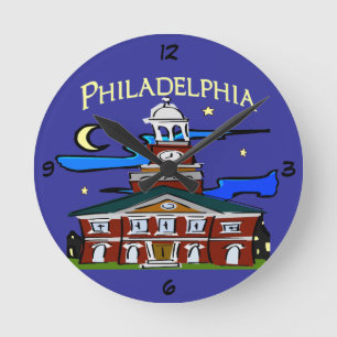 Reloj Redondo Mediano Hall en Philly