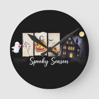 Reloj Redondo Mediano Halloween de temporada de fantasía