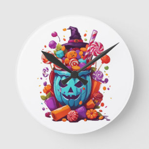 Reloj Redondo Mediano Halloween divertido 