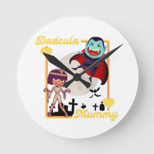 Reloj Redondo Mediano Halloween familiar fantasmal