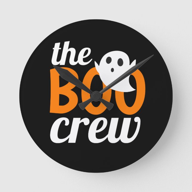 Reloj Redondo Mediano Halloween Sencillo El Fantasma De La Triste Boo (Anverso)
