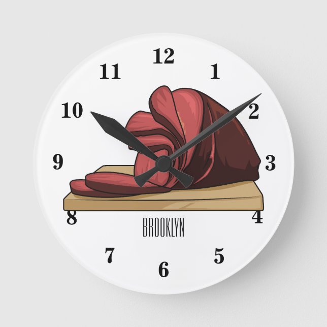 Reloj Redondo Mediano Ham personalizado ilustracion (Anverso)