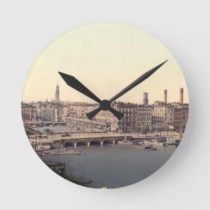 Reloj Redondo Mediano Hamburg Alsterarkaden Deutschland Alster Alemania
