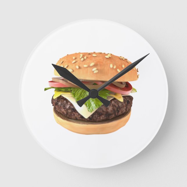 Reloj Redondo Mediano Hamburger (Anverso)
