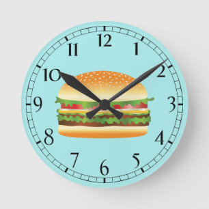 Reloj Redondo Mediano Hamburguesa
