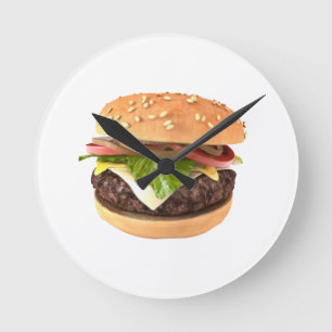 Reloj Redondo Mediano Hamburguesa