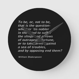 Reloj Redondo Mediano "Hamlet" de William Shakespeare