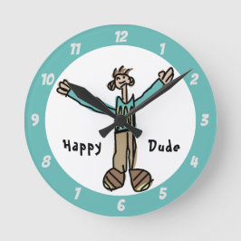 Reloj Redondo Mediano Happy Dude Wall Clock