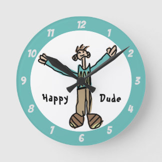 Reloj Redondo Mediano Happy Dude Wall Clock