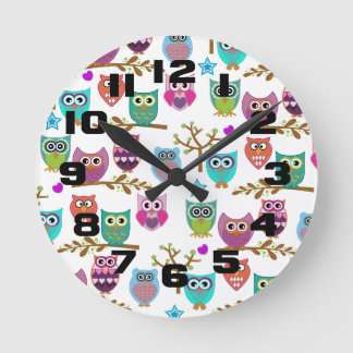 Reloj Redondo Mediano happy owls