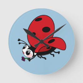 Reloj Redondo Mediano Happy Wings Ladybug 