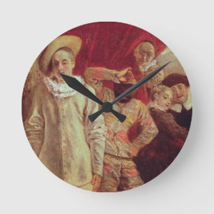 Reloj Redondo Mediano Harlequin, Pierrot y Scapin, actores de COM