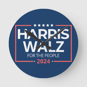 Reloj Redondo Mediano Harris Waltz 2024 Elecciones Kamala Harris Tim Wal