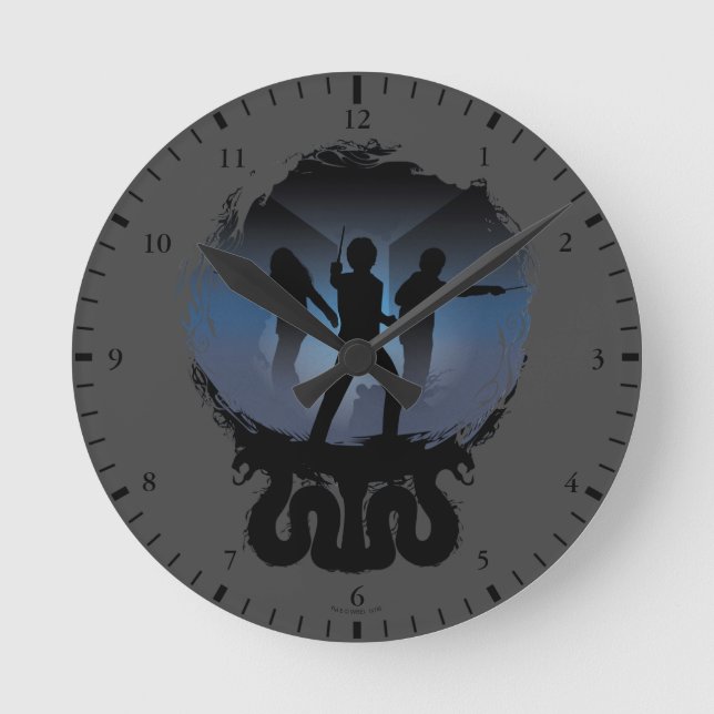 Reloj Redondo Mediano Harry Potter | Chamber of Secrets Silhouette (Anverso)