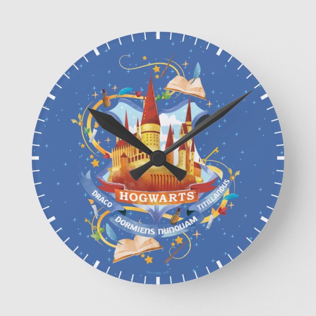 Reloj Redondo Mediano Harry Potter | Charming HOGWARTS™ Castle (Anverso)