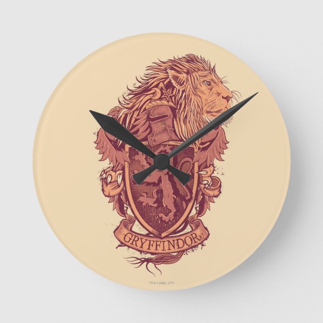 Reloj Redondo Mediano Harry Potter | Escudo de León de Gryffindor (Anverso)