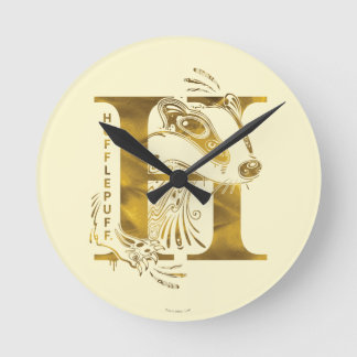 Reloj Redondo Mediano Harry Potter | Gráfico Aguamenti HUFFLEPUFF™