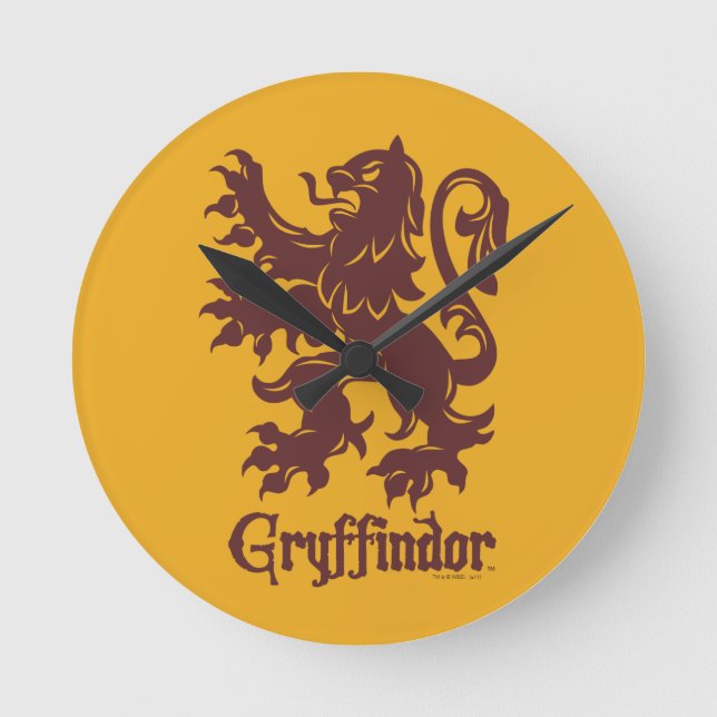 Reloj Redondo Mediano Harry Potter | Gryffindor Lion Graphic (Anverso)