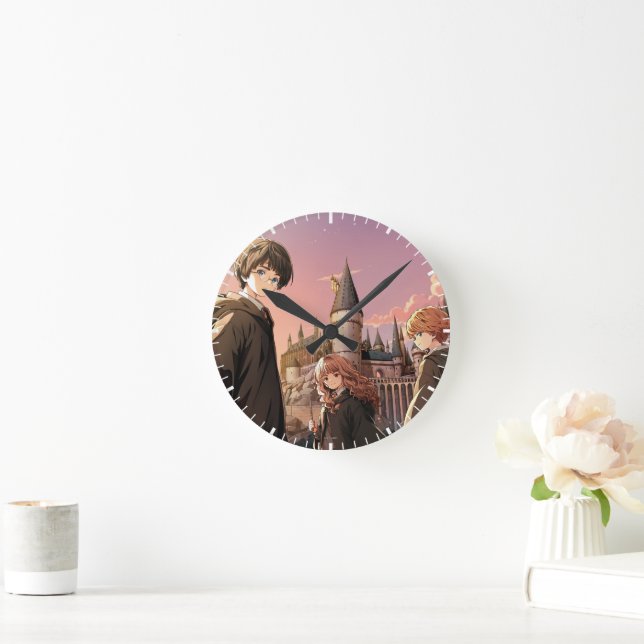 Reloj Redondo Mediano HARRY POTTER™ Hermione & Ron HOGWARTS™ Escena de A (Hogar)