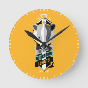 Reloj Redondo Mediano Harry Potter   HUFFLEPUFF™ House Traits Sigil