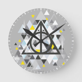 Reloj Redondo Mediano Harry Potter| Símbolo Geométrico de Halloween
