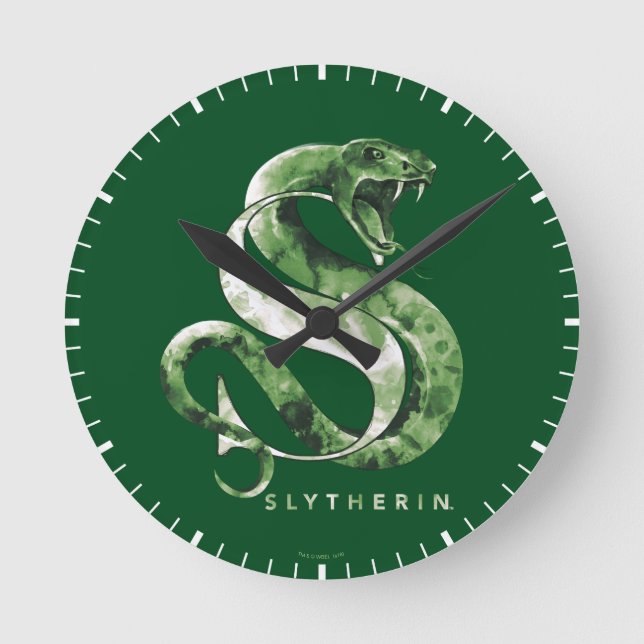 Reloj Redondo Mediano Harry Potter | SLYTHERIN™ Snake Watercolor (Anverso)