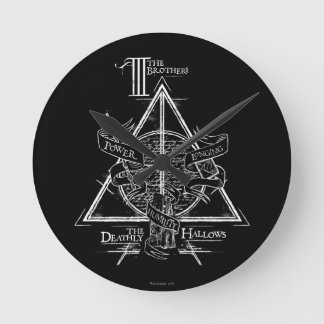 Reloj Redondo Mediano Harry Potter Spell | MUERTE HALLOWS Graphic