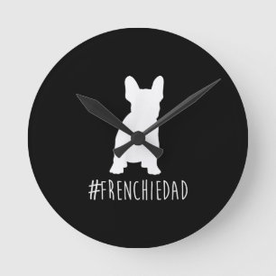 Reloj Redondo Mediano hashtag frenchie dad  french bulldog dad