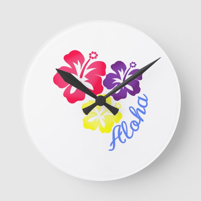 Reloj Redondo Mediano Hawaiana (Anverso)