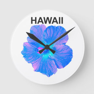 Reloj Redondo Mediano Hawaii Hibiscus