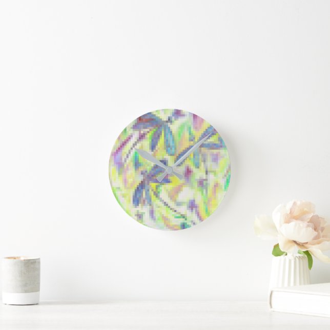 Reloj Redondo Mediano Hazy Dragonfly Rainbow (Hogar)