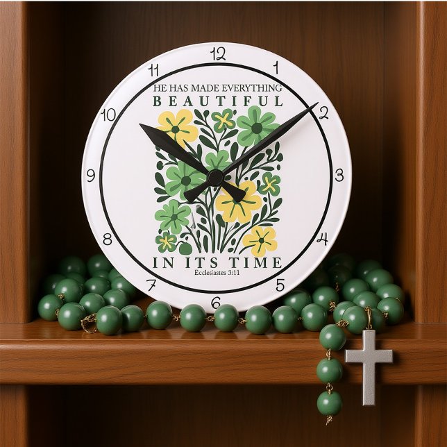Reloj Redondo Mediano He Has Made Everything Beautiful Art (Subido por el creador)