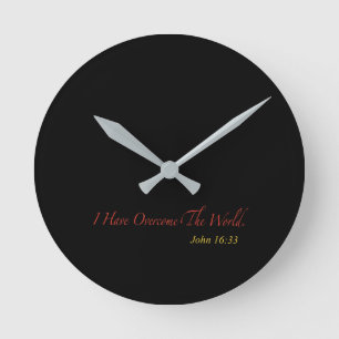 Reloj Redondo Mediano He Vencido Al Mundo Juan 16:33