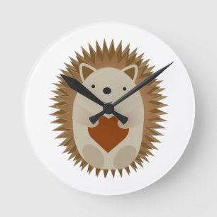 Reloj Redondo Mediano Hedgehog Heart
