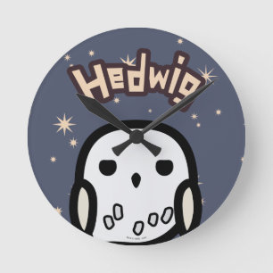 Reloj Redondo Mediano Hedwig Cartoon Character Art