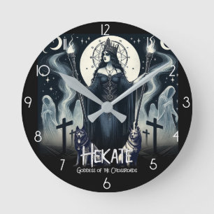 Reloj Redondo Mediano Hekate Goddess of the Crossroads Ghostly Spirits