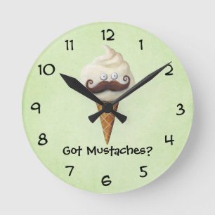 Reloj Redondo Mediano Helado con bigote