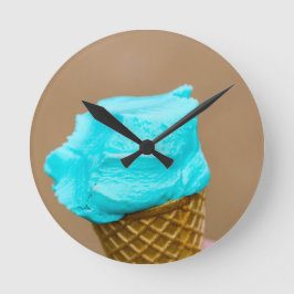 Reloj Redondo Mediano Helado con macro de gofre