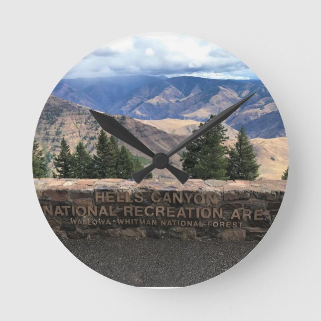 Reloj Redondo Mediano Hells Canyon Scenway, OR (Anverso)