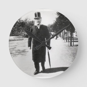 Reloj Redondo Mediano Henrik Ibsen (1828-1906) in Oslo, 1896 (b/w photo)