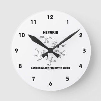 Reloj Redondo Mediano Heparin Anticoagulant For Better Living (Molecule)
